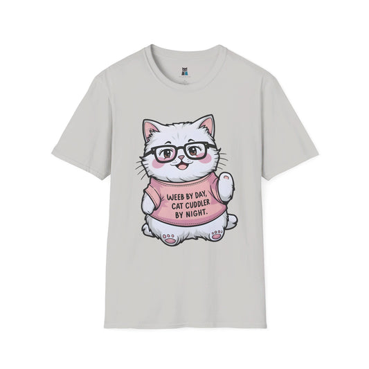 Weeb by Day, Cat Cuddler by Night Kawaii Cat T-Shirt