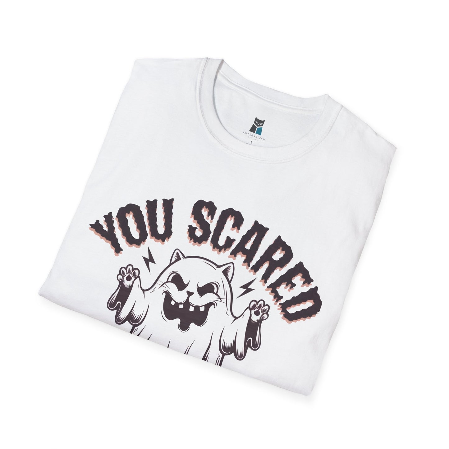 You Scared Bruh? Funny Halloween Cat Ghost T-Shirt