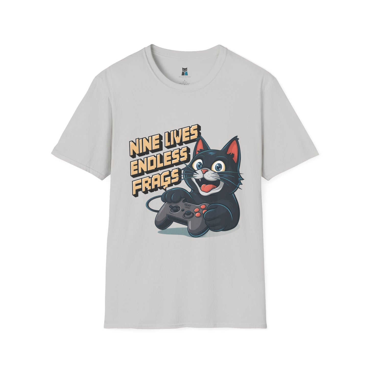 Nine Lives, Endless Frags Gaming Cat T-Shirt