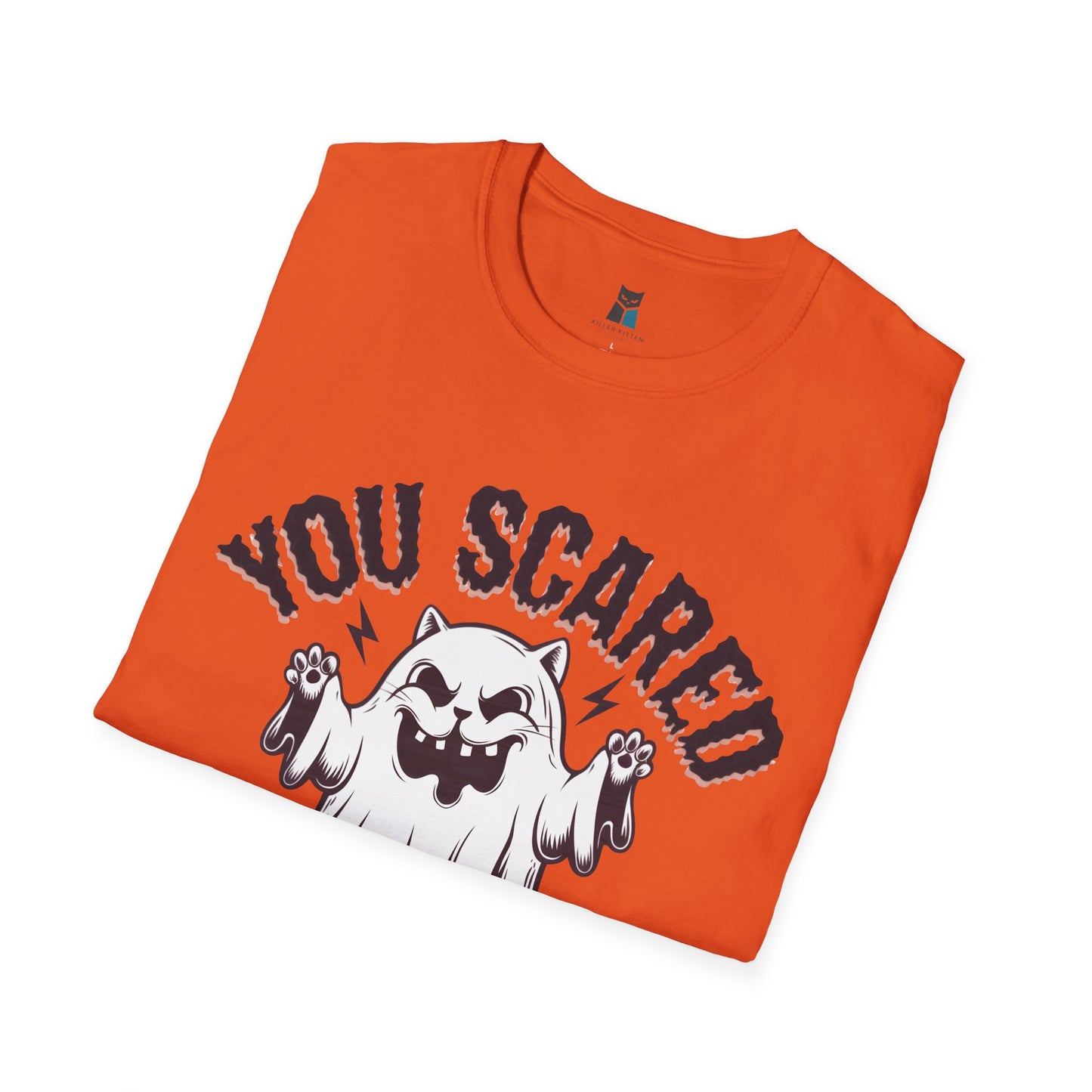 You Scared Bruh? Funny Halloween Cat Ghost T-Shirt