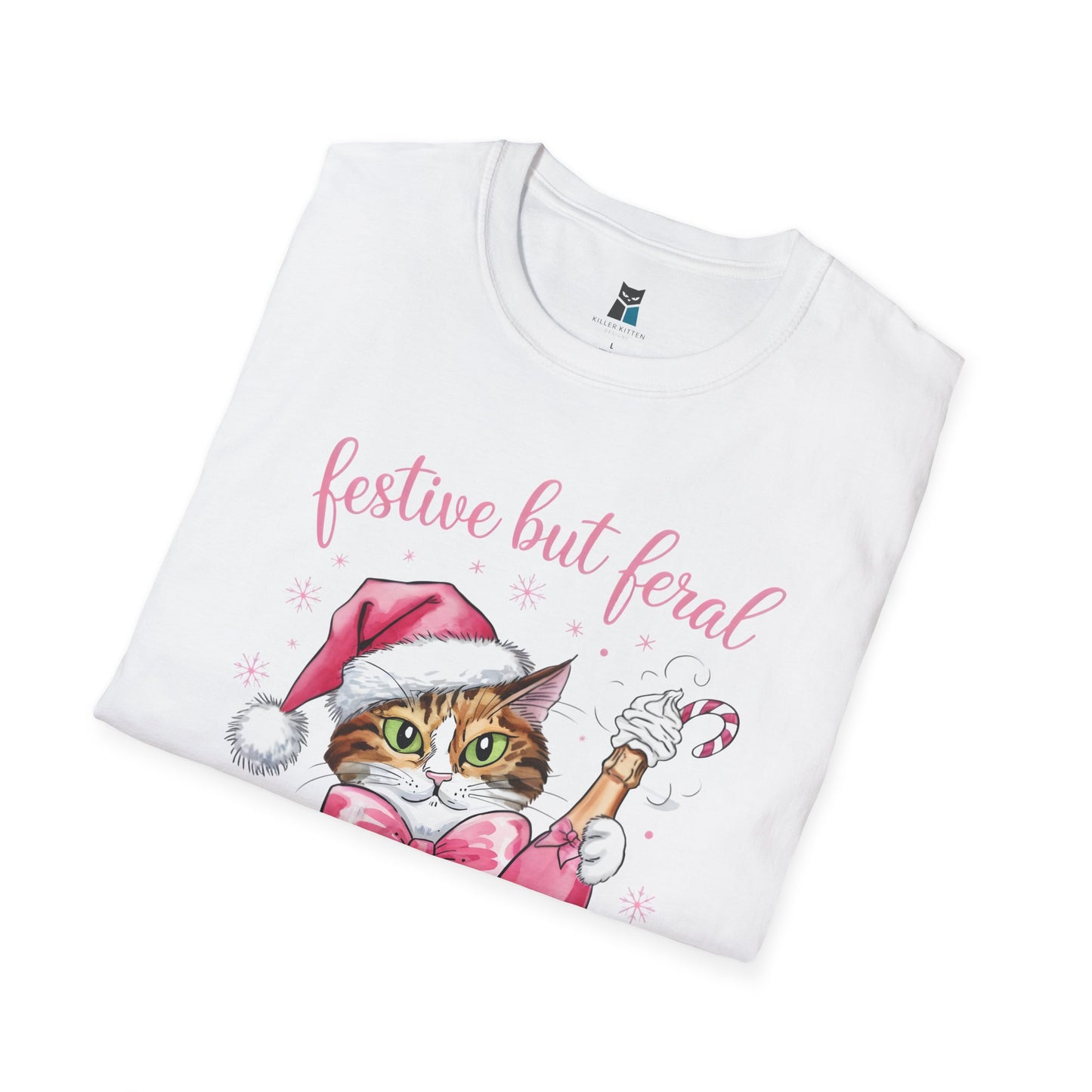 Festive but Feral Cat Unisex T-Shirt