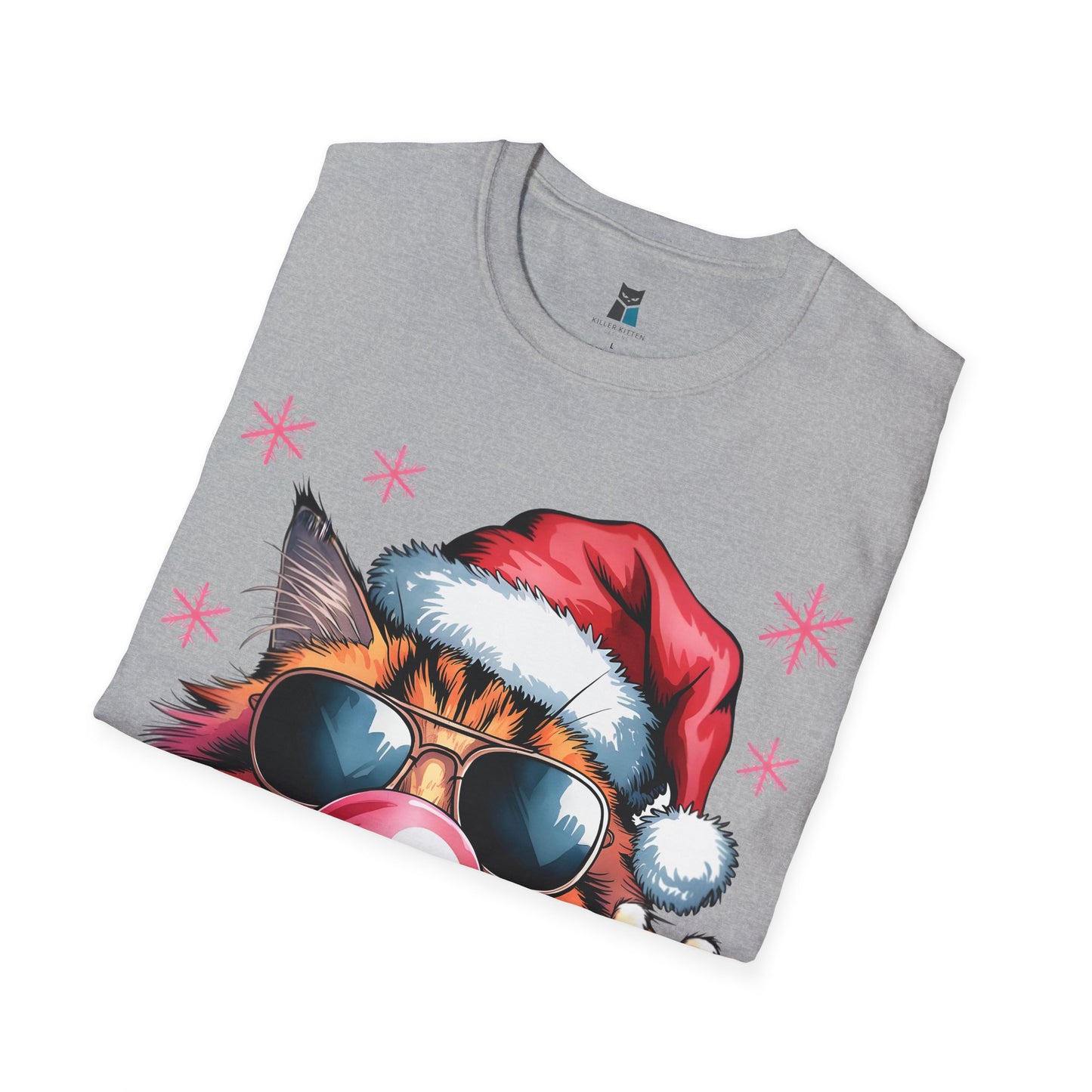 Fun Santa Cat T-Shirt for Holiday Cheer