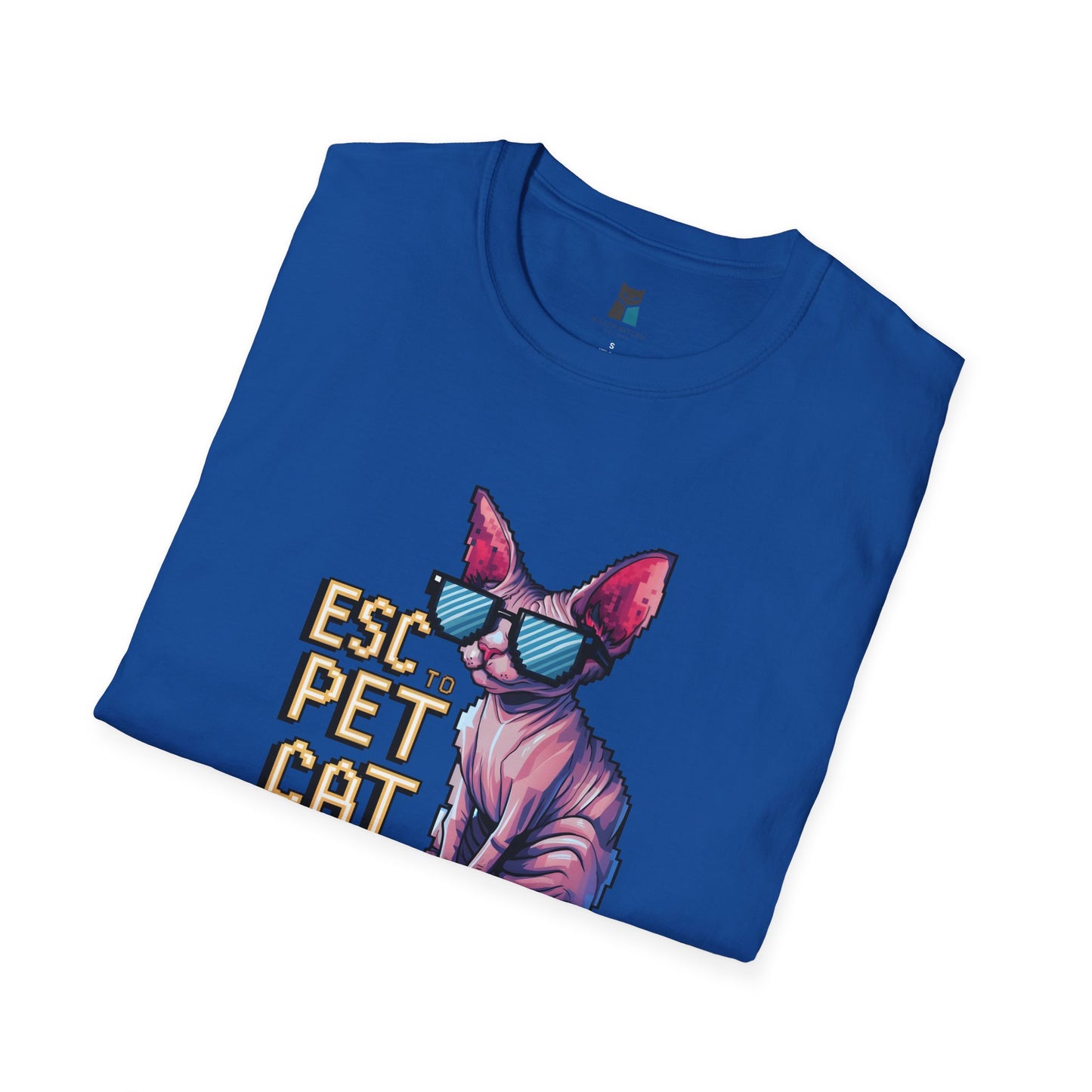 ESC to Pet Cat – Gamer & Cat Lover Graphic T-Shirt