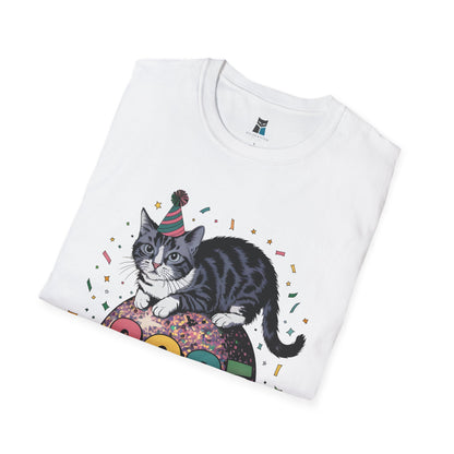 2025 New Year Celebration Cat Unisex Softstyle T-Shirt