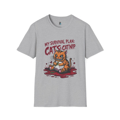 Zombie Apocalypse Survival Cat T-Shirt