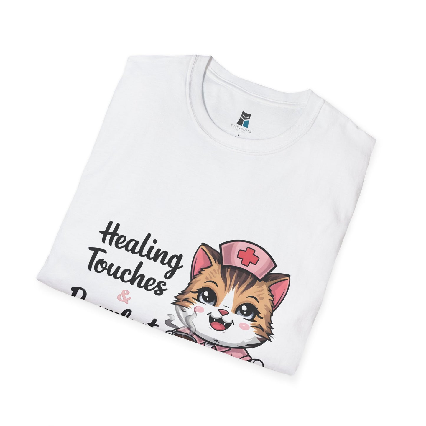 Healing Touches & Purrfect Cuddles Nurse T-Shirt