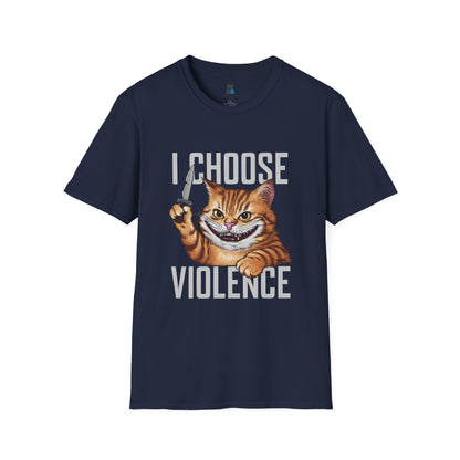 I Choose Violence Cat T-Shirt