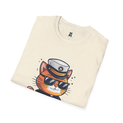 Retired Active Cuddler Navy Cat T-Shirt