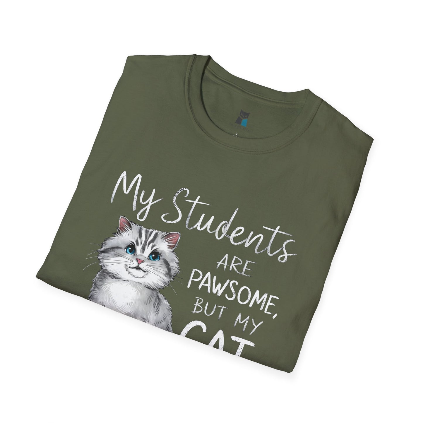 Pawsome Kindergarten Teacher Cat T-Shirt