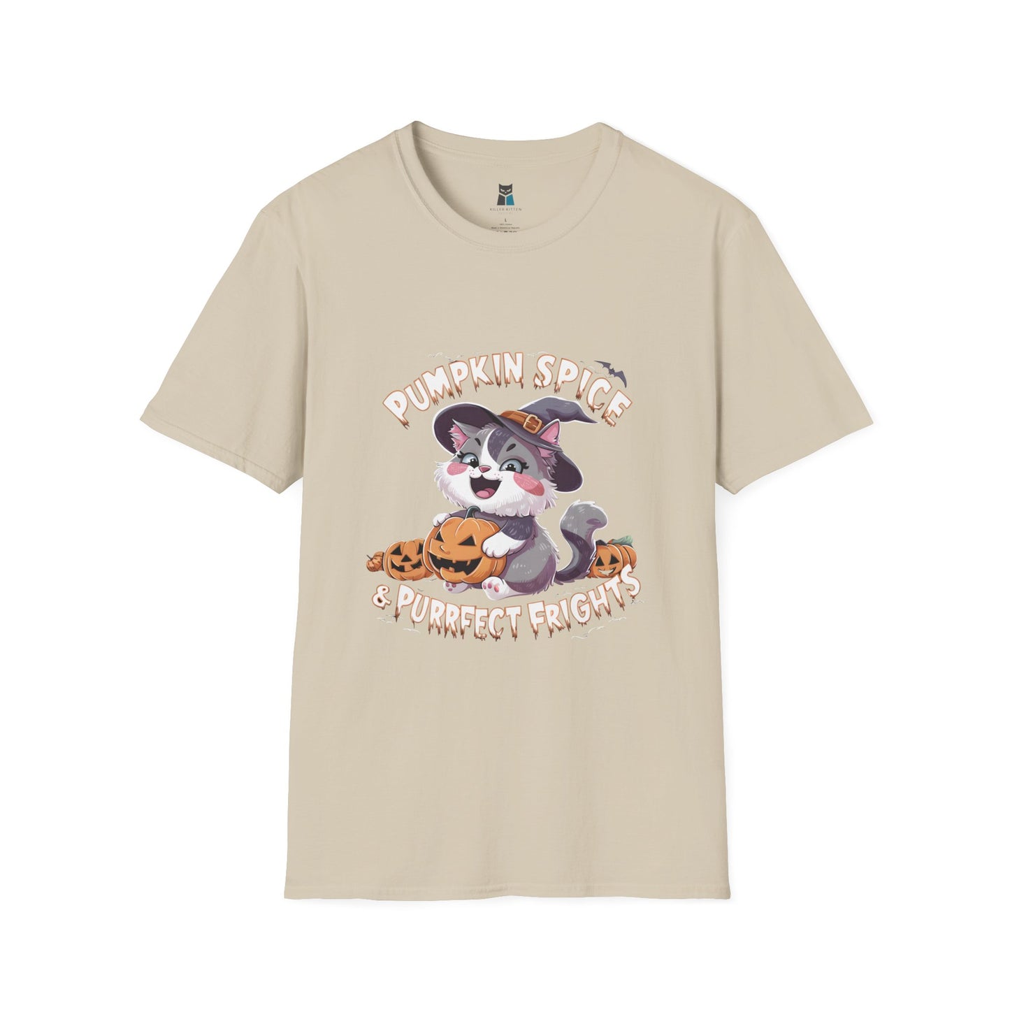 Pumpkin Spice & Purrfect Fright Halloween Cat T-Shirt