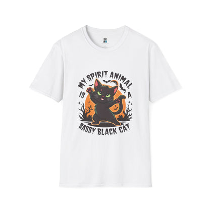 Sassy Black Cat Spirit Animal Halloween T-Shirt