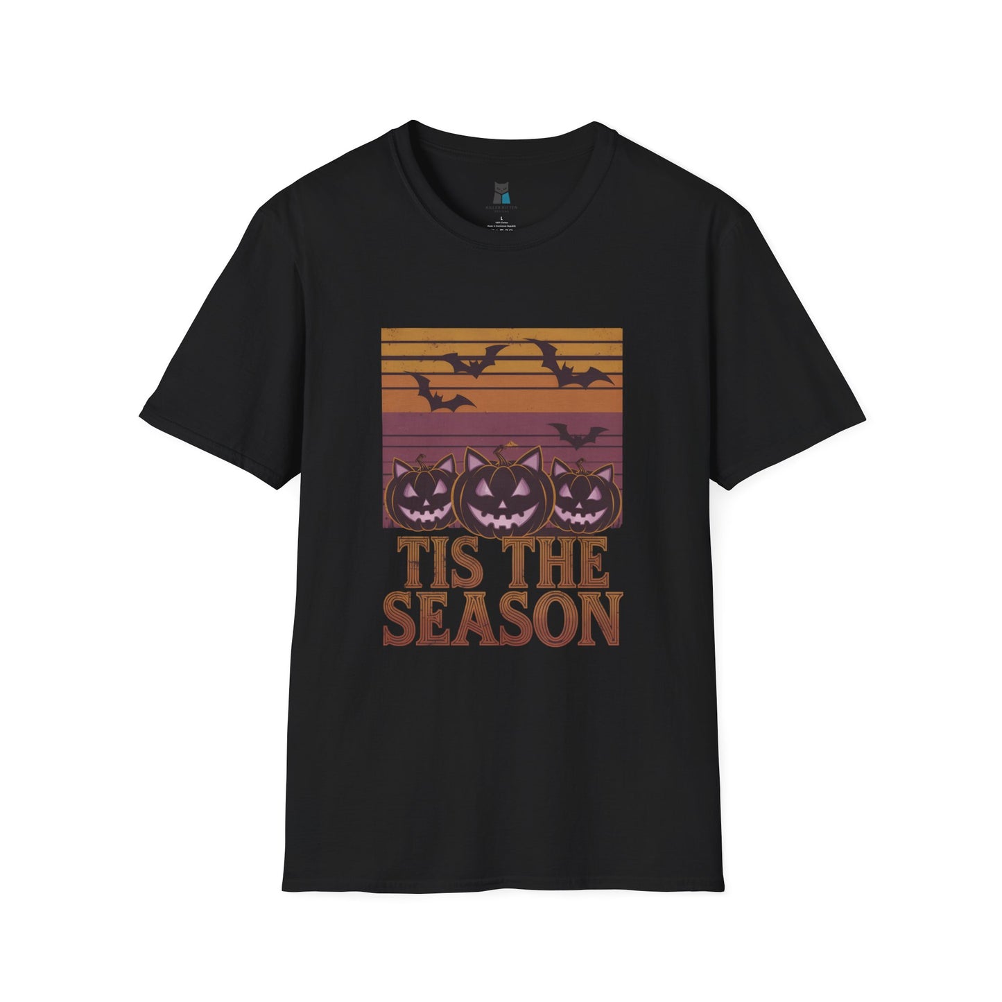 Retro Halloween Cat ‘Tis The Season’ T-Shirt