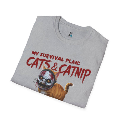 Zombie Apocalypse Survival Cat T-Shirt