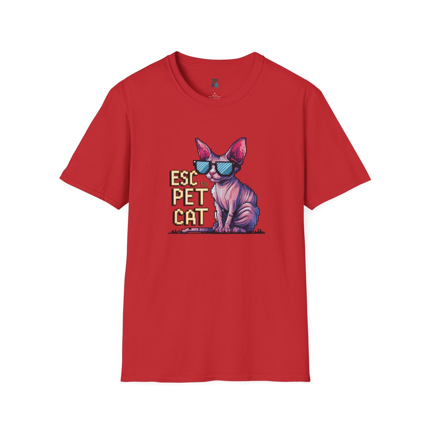 ESC to Pet Cat – Gamer & Cat Lover Graphic T-Shirt