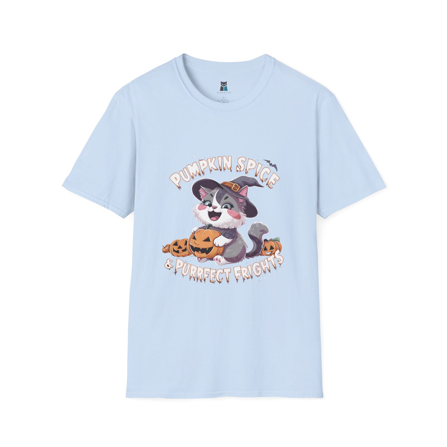 Pumpkin Spice & Purrfect Fright Halloween Cat T-Shirt