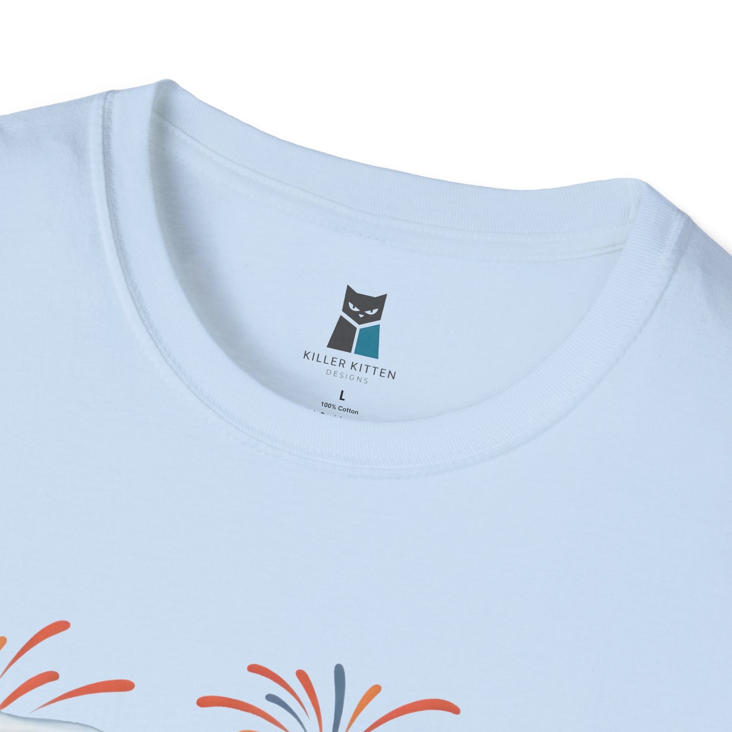 Happy New Year 2025 Cat Unisex Softstyle T-Shirt