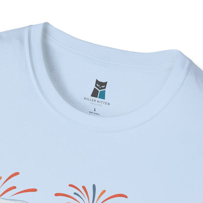 Happy New Year 2025 Cat Unisex Softstyle T-Shirt