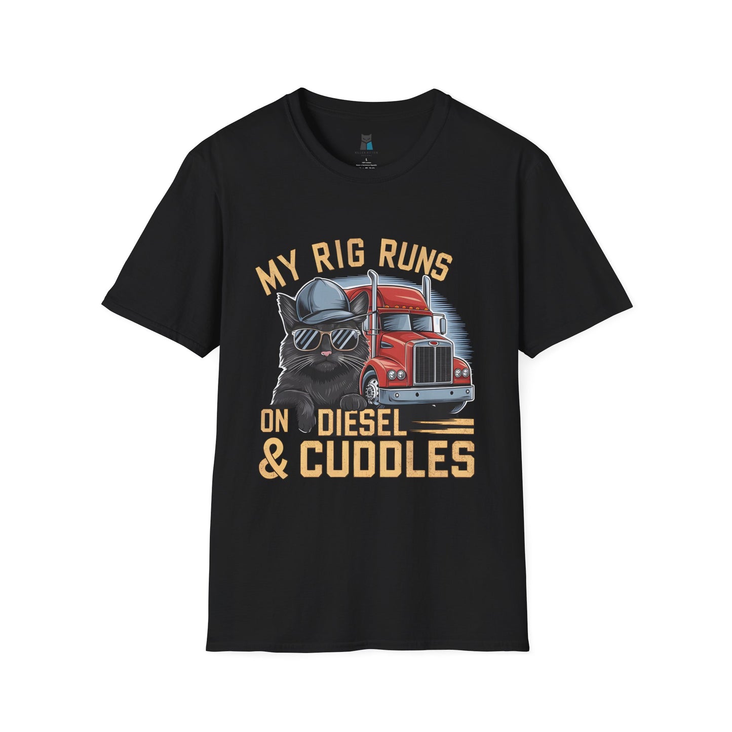 Diesel & Cuddles Trucker Cat T-shirt