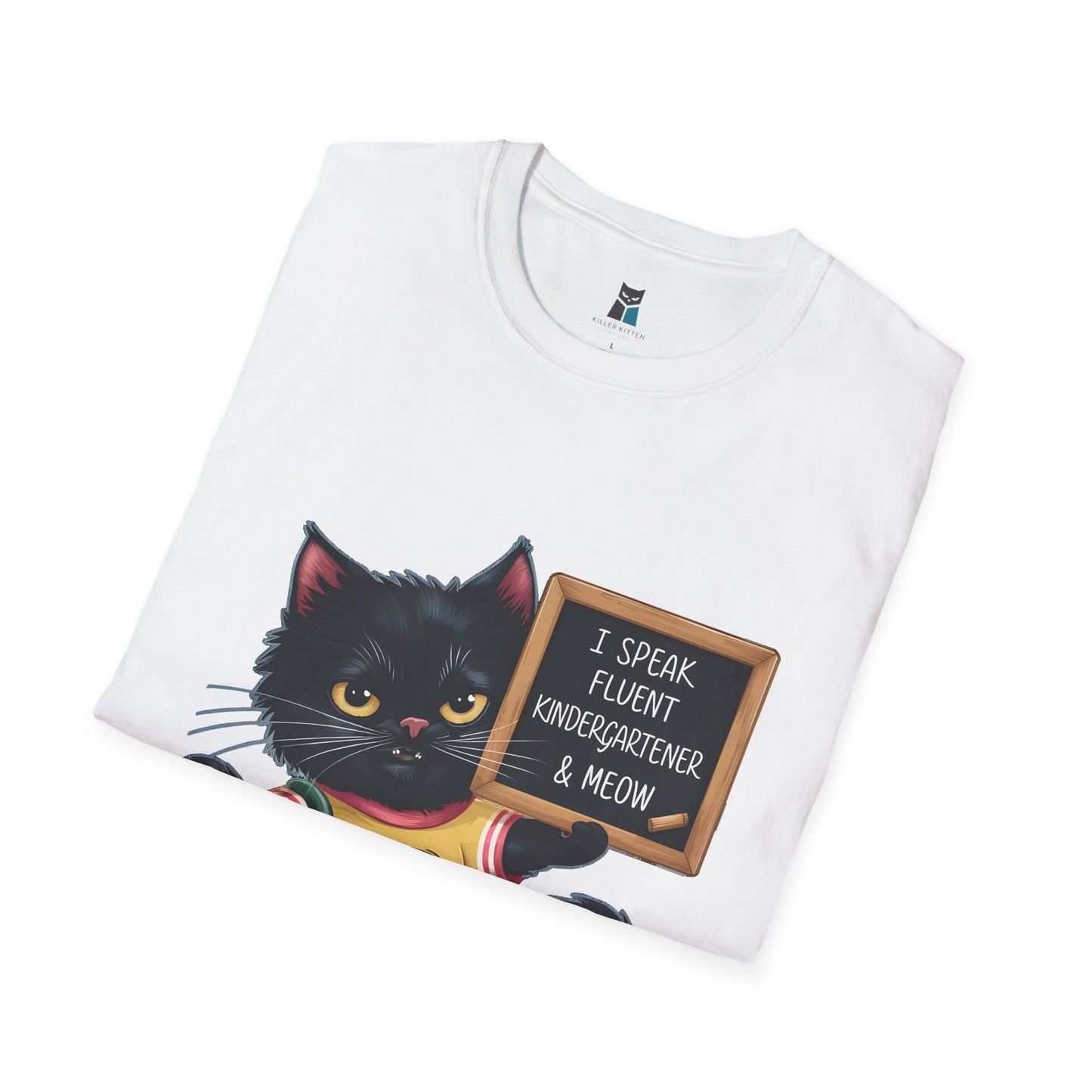 Fluent Kindergartener & Meow Cat T-Shirt