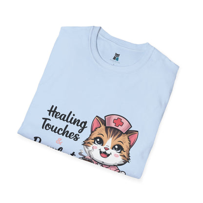 Healing Touches & Purrfect Cuddles Nurse T-Shirt