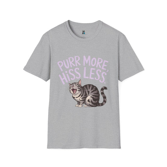 Purr More Hiss Less Cat T-shirt