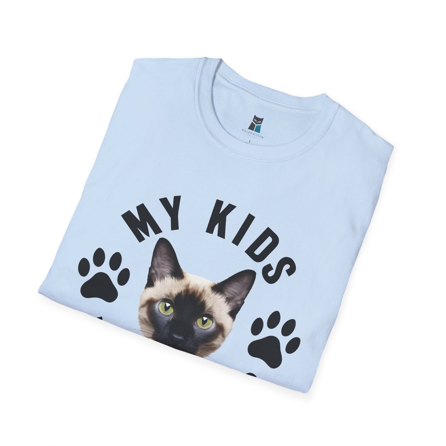 Purrfect Cat Mom T-Shirt - 'My Kids Have Claws' Design