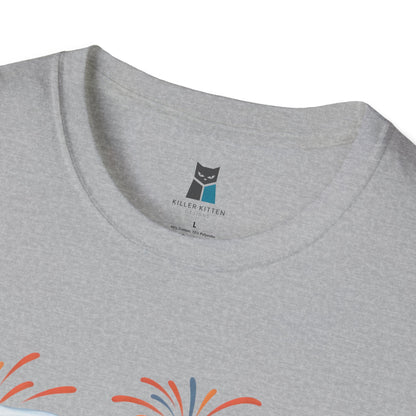 Happy New Year 2025 Cat Unisex Softstyle T-Shirt