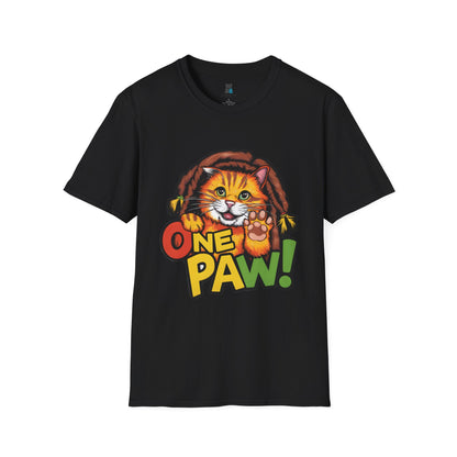 One Paw! Bob Marley Cat T-Shirt