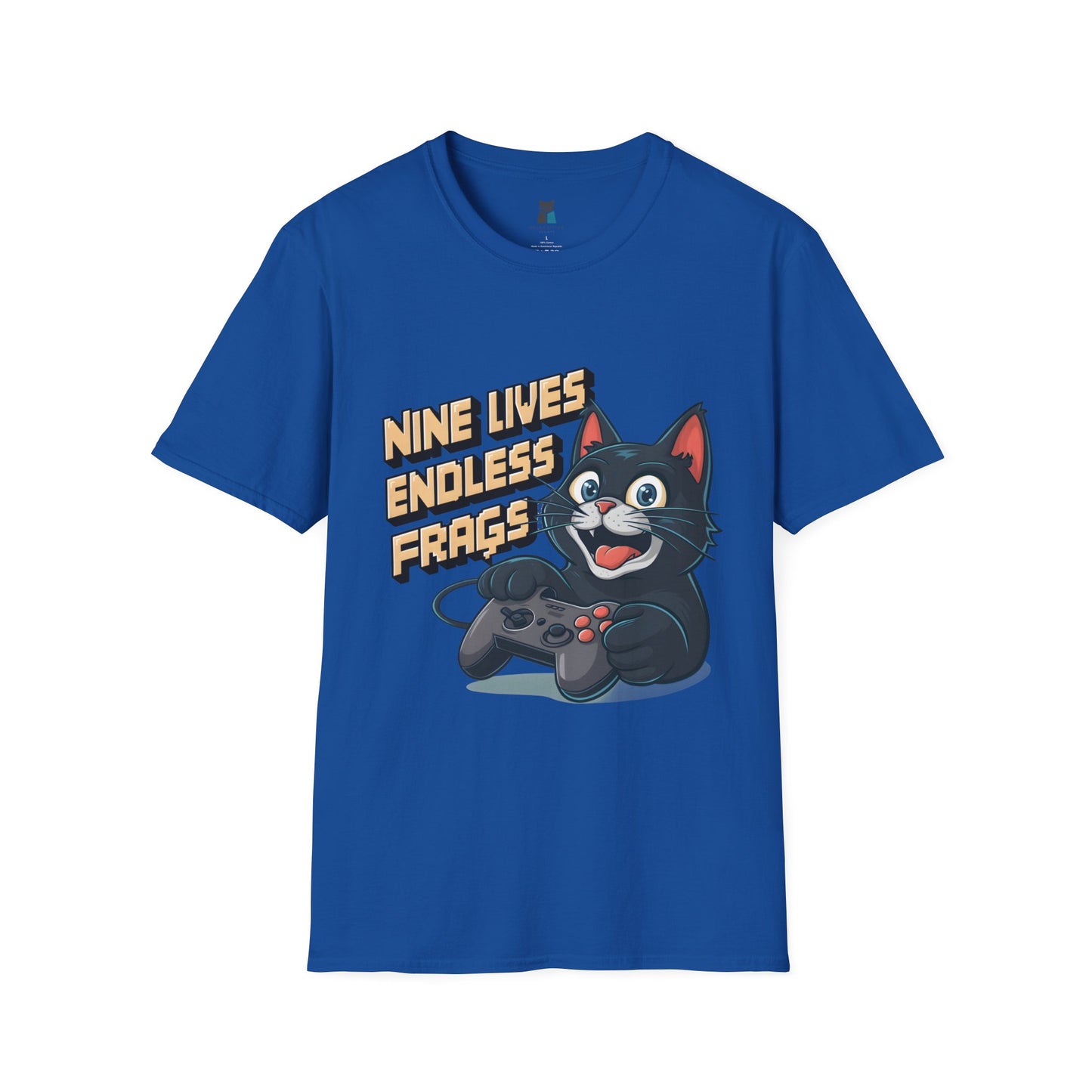 Nine Lives, Endless Frags Gaming Cat T-Shirt