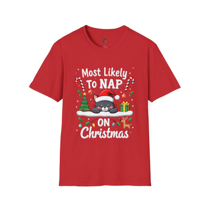 Most Likely to Nap on Christmas T-Shirt