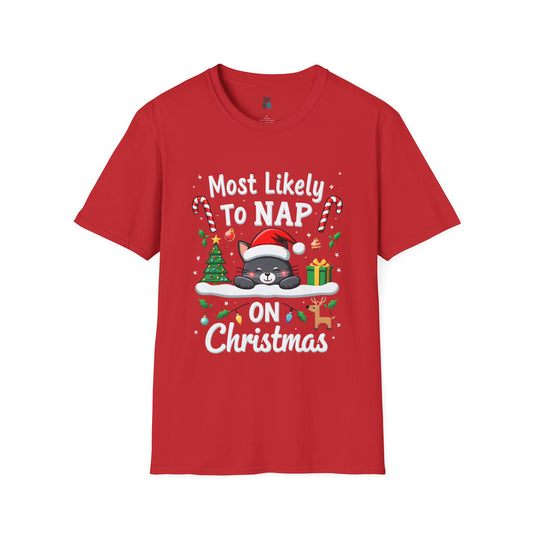 Most Likely to Nap on Christmas T-Shirt