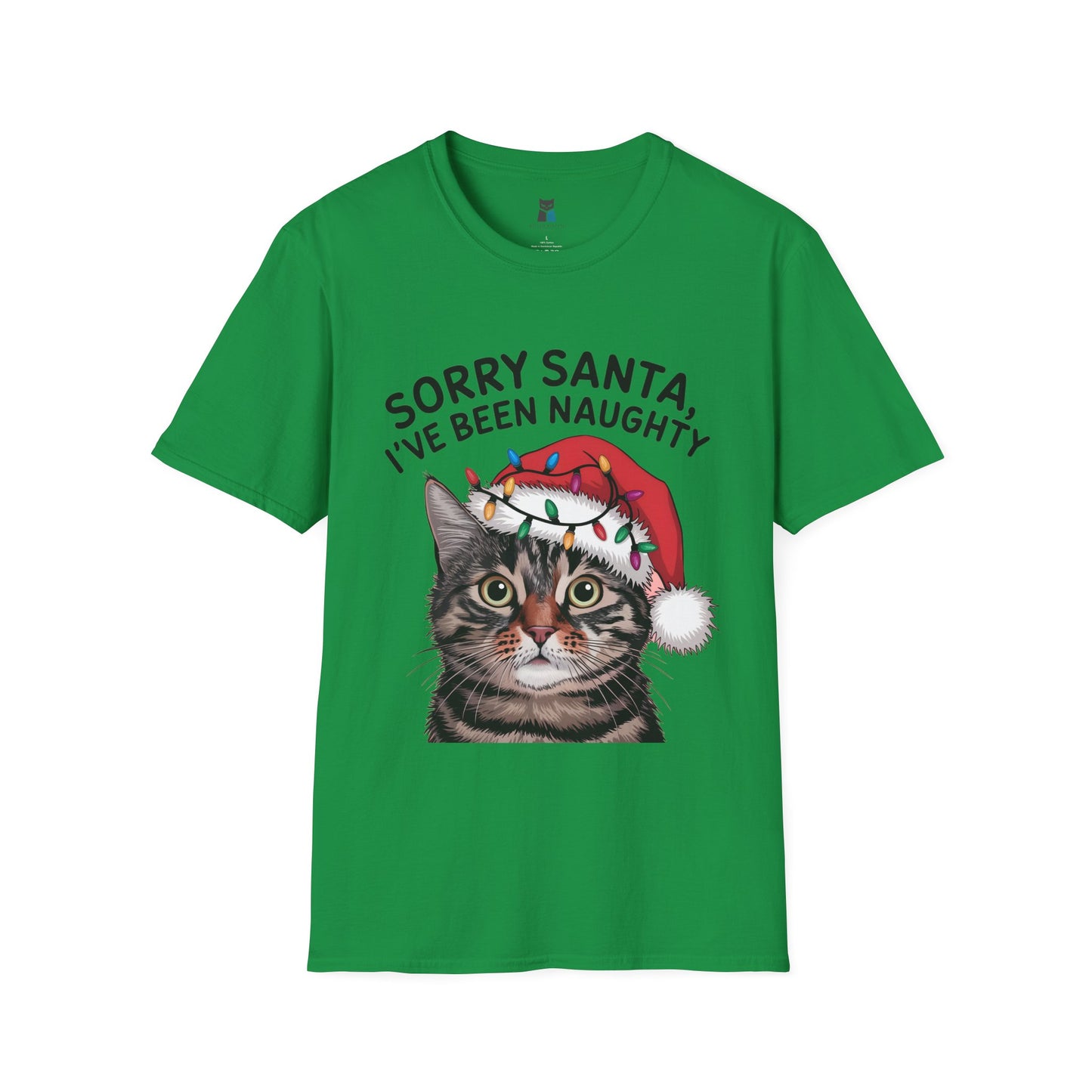 'Sorry Santa, I've Been Naughty' Christmas Cat T-Shirt