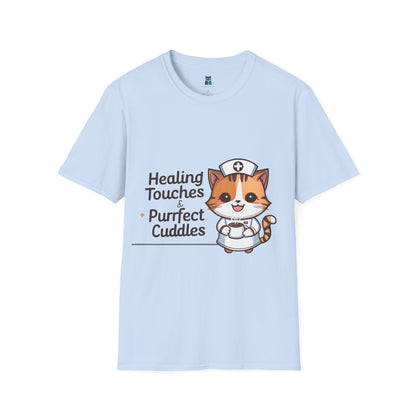 Healing Touches & Purrfect Cuddles Nurse T-Shirt