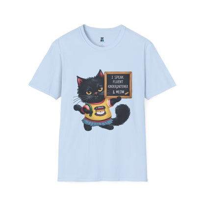 Fluent Kindergartener & Meow Cat T-Shirt