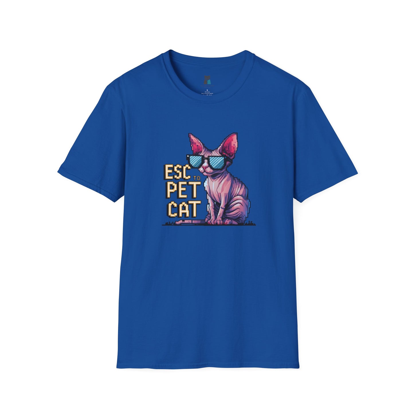 ESC to Pet Cat – Gamer & Cat Lover Graphic T-Shirt