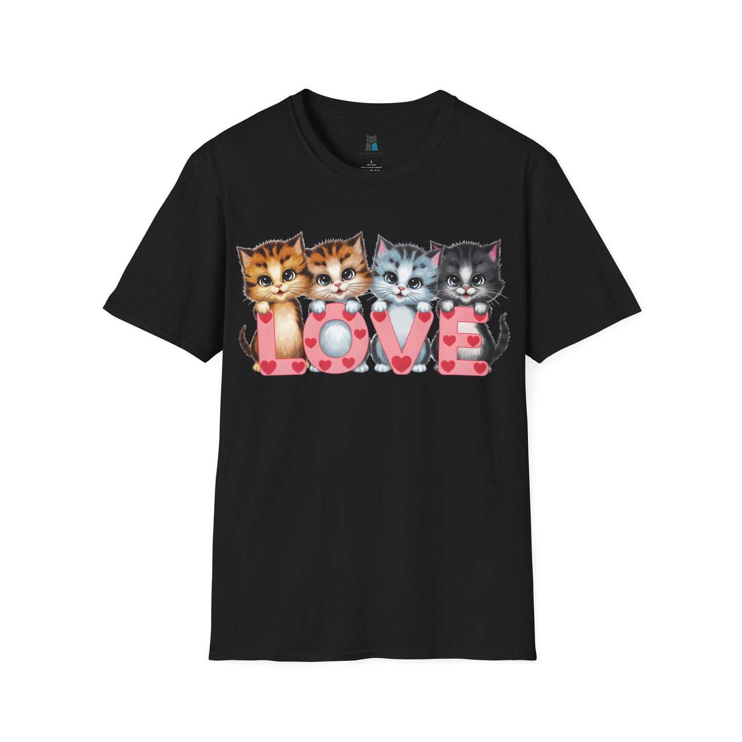 Cute Cat Love Unisex Softstyle T-Shirt