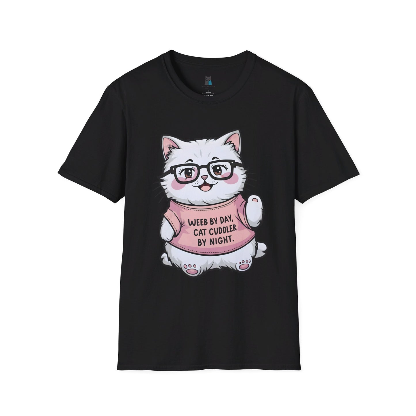 Weeb by Day, Cat Cuddler by Night Kawaii Cat T-Shirt