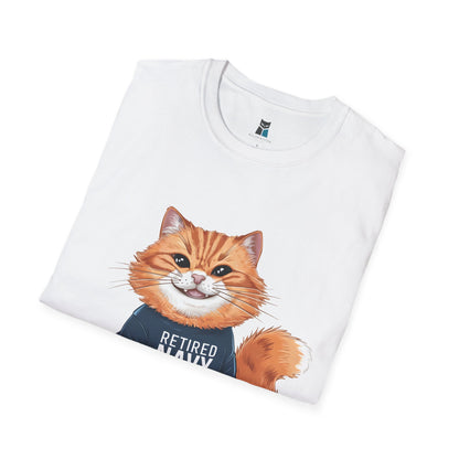 Retired Active Cuddler Navy Cat T-Shirt