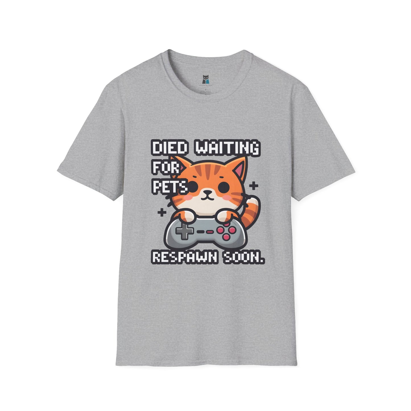 Died Waiting for Pets, Respawn Soon Cat Gamer T-Shirt