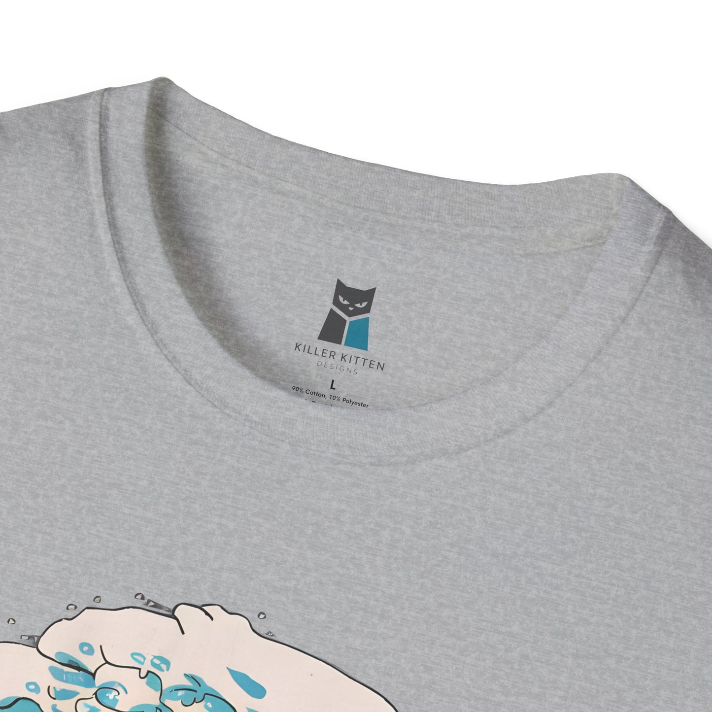 Ukiyo-e Surfing Cat T-Shirt