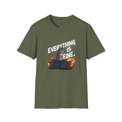 Everything is Fine , Embrace the Chaos Cat T-Shirt