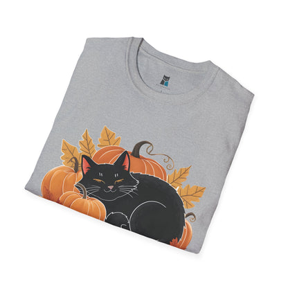 Pumpkin Spice & Purrfect Weather Cozy Fall Vibes Cat T-Shirt