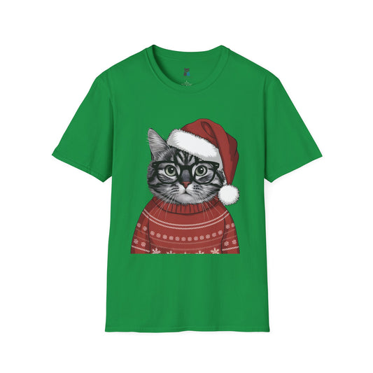 Ugly Sweater Cat Christmas T-Shirt