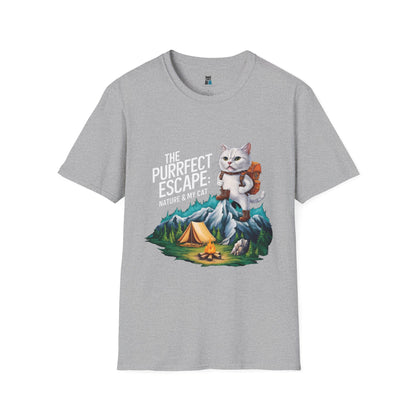 Purrfect Escape Hiking Cat T-Shirt