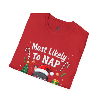 Most Likely to Nap on Christmas T-Shirt