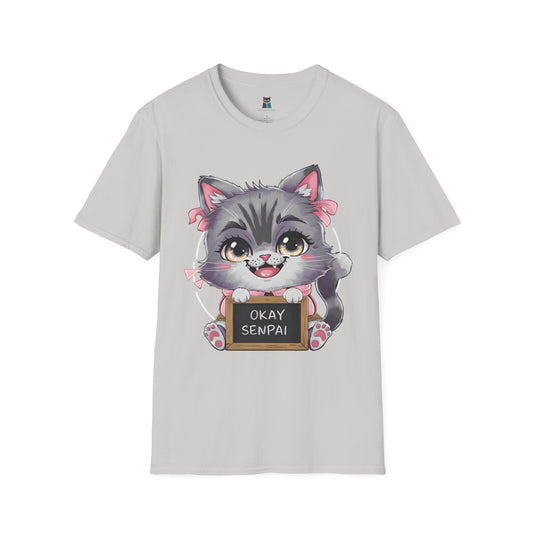 Okay Senpai Kawaii Cat T-shirt