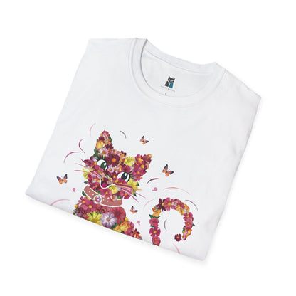 Floral Feline Delight T-Shirt