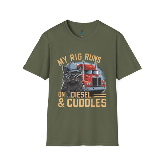 Diesel & Cuddles Trucker Cat T-shirt