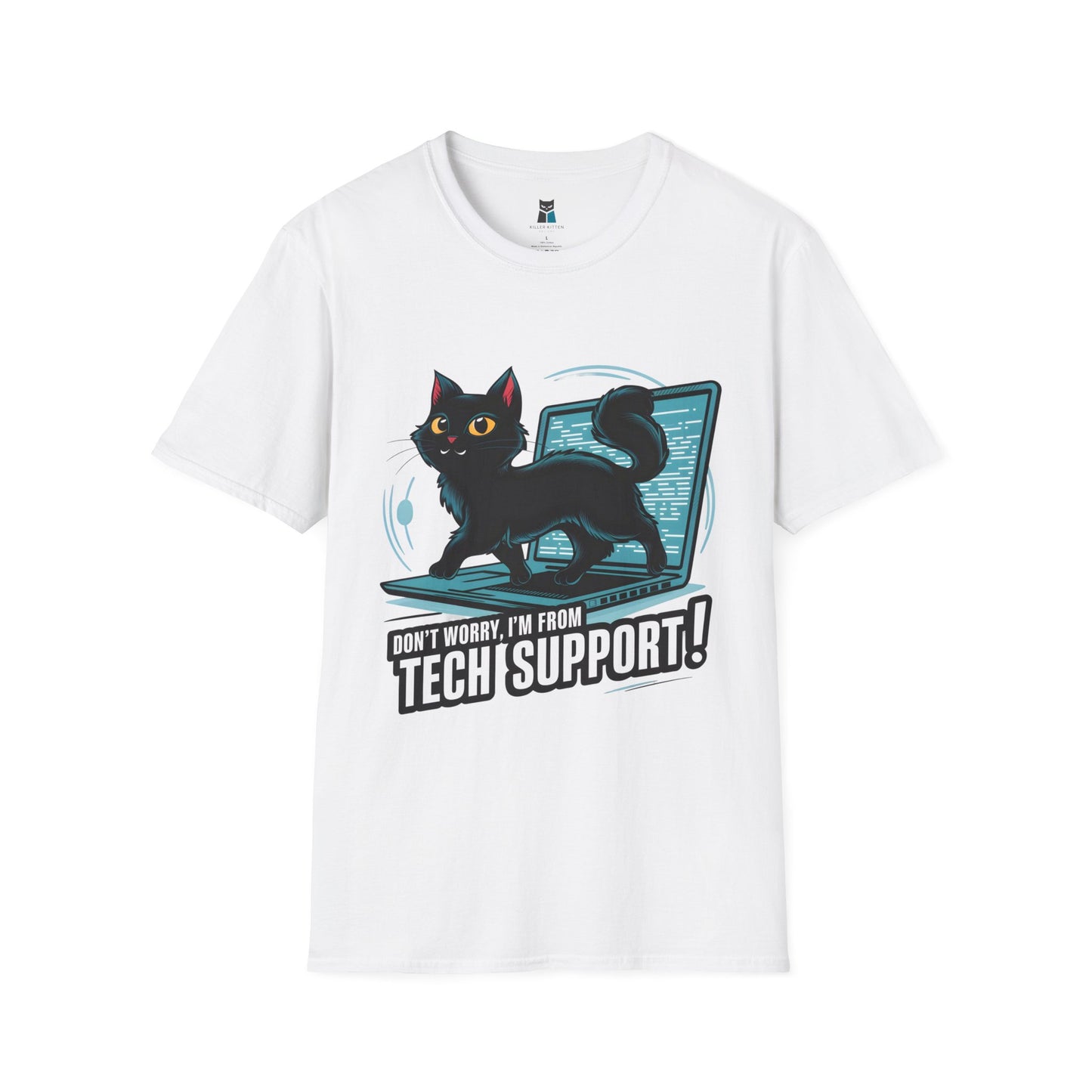 Don’t Worry, I’m from Tech Support! Purrfect IT Tech Cat T-Shirt