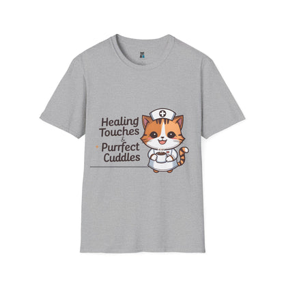 Healing Touches & Purrfect Cuddles Nurse T-Shirt